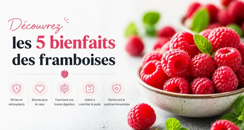 Découvrez les 5 bienfaits des framboises