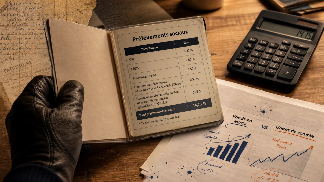 Prélèvements sociaux sur assurance vie : calcul du rendement