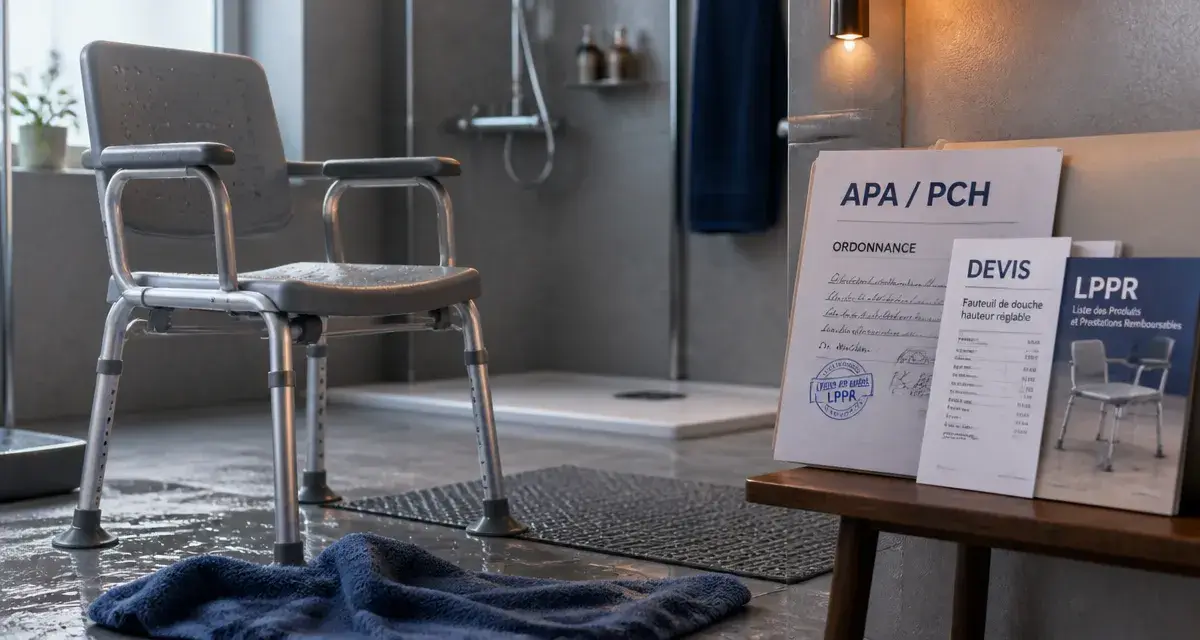 Chaise de douche remboursement et aides financières pour maintien à domicile en salle de bain