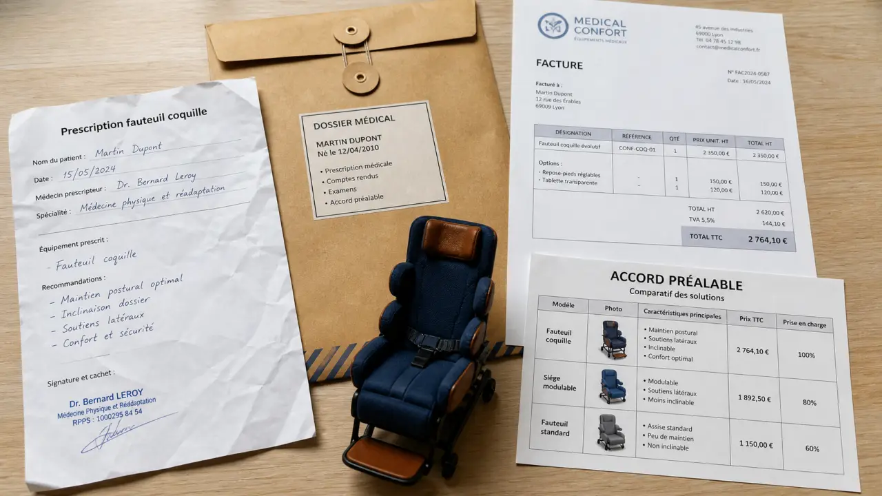 Fauteuil coquille médical remboursé par la sécurité sociale