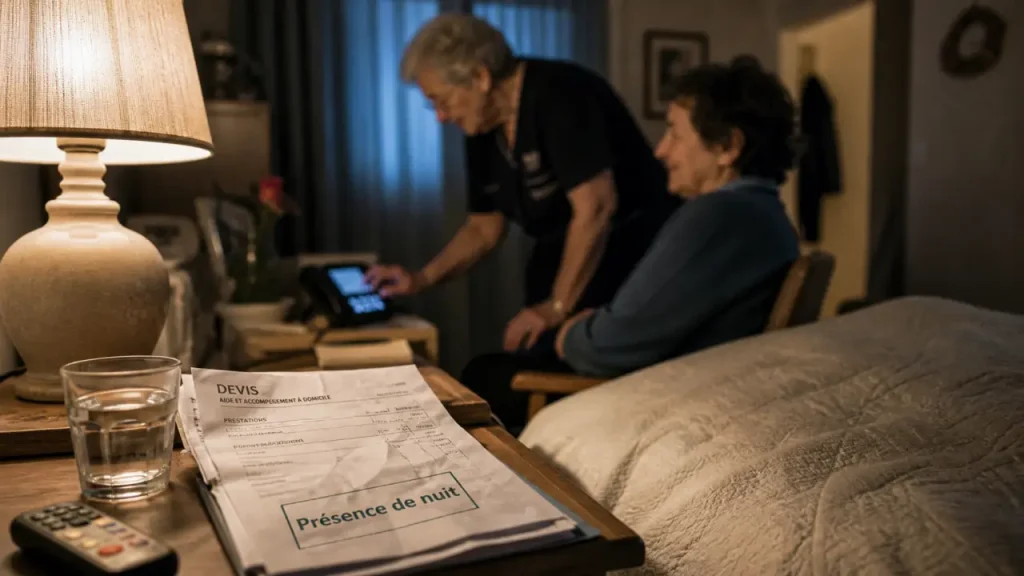 Présence de nuit à domicile : 100 à 300 euros par nuit, selon les interventions et les aides
