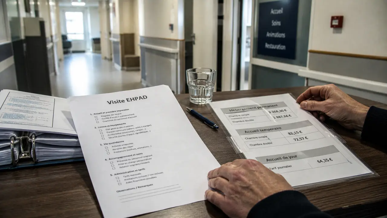 Checklist visite EHPAD et classement ehpad : critères de sélection et tarifs