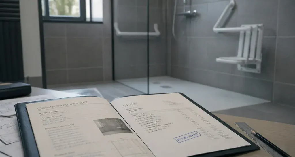 Douche italienne pour PMR : financer vos travaux et réussir votre dossier