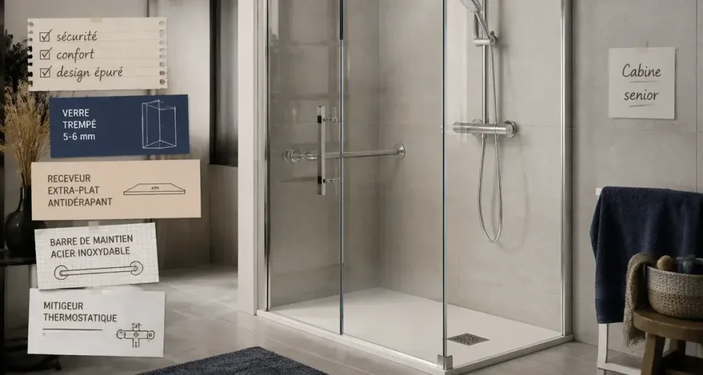 Cabine de douche senior : comment choisir les équipements pour sécuriser votre autonomie ?