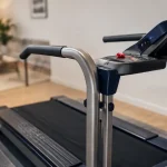 Tapis de marche pour senior avec barres de maintien et bande antidérapante