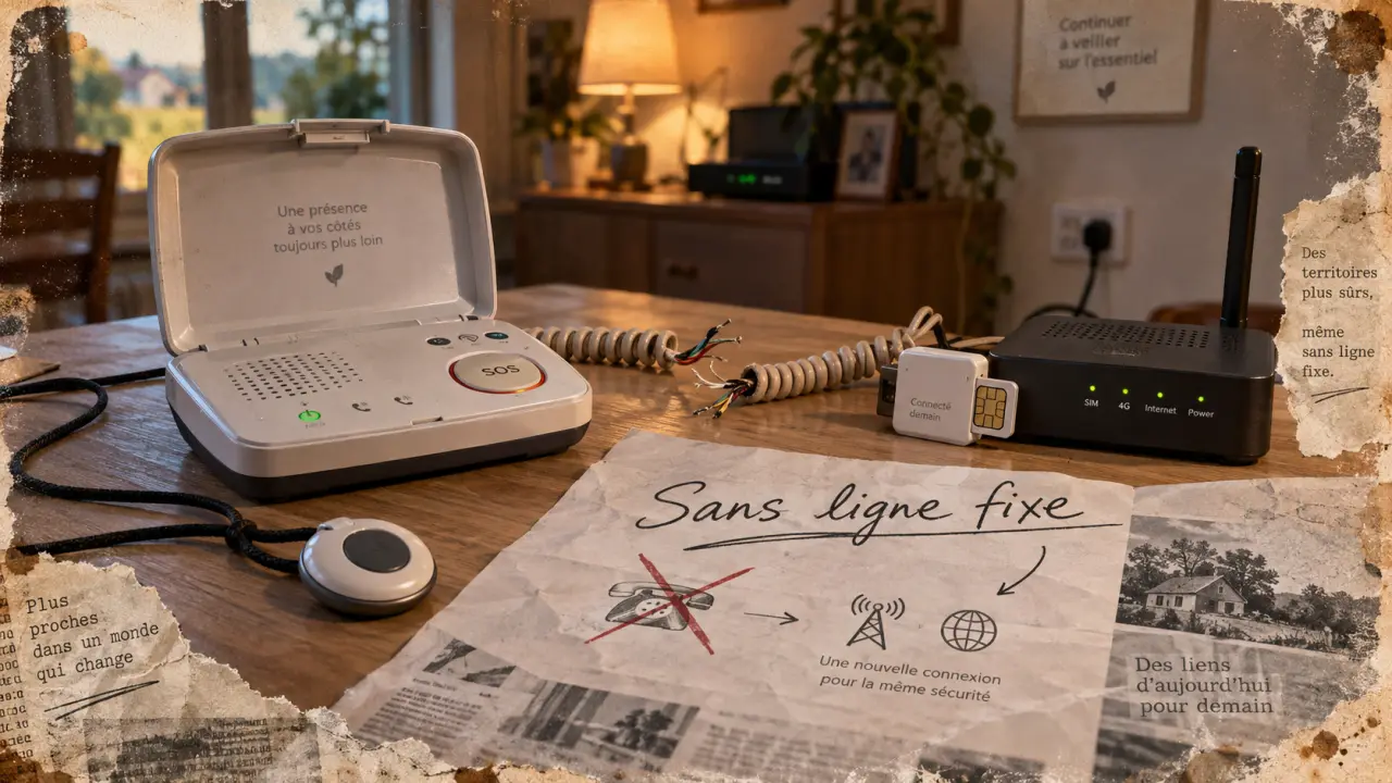 Présence verte sans ligne fixe : téléassistance GSM ou box internet